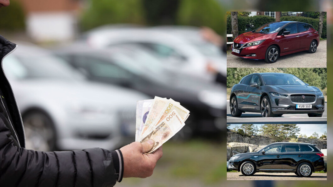 KJØPERS MARKED? Biler vil trolig stige i pris, men du kan gjøre gunstige nybilkjøp på modeller som ble tatt inn landet tidligere i år. Blant dem er Nissan Leaf (øverst), Jaguar I-PACE og Mitsubishi Outlander, sistnevnte er riktignok prisjustert med tre prosent. Foto: Geir Olsen KJØPERS MARKED? Biler vil trolig stige i pris, men du kan gjøre gunstige nybilkjøp på modeller som ble tatt inn landet tidligere i år. Blant dem er Nissan Leaf (øverst), Jaguar I-PACE og Mitsubishi Outlander, sistnevnte er riktignok prisjustert med tre prosent. Foto: Geir Olsen