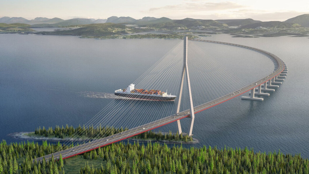 VIL, VIL IKKE: Flytebrua over Bjørnafjorden blir kanskje aldri realisert. Tegning: Statens vegvesen VIL, VIL IKKE: Flytebrua over Bjørnafjorden blir kanskje aldri realisert. Tegning: Statens vegvesen