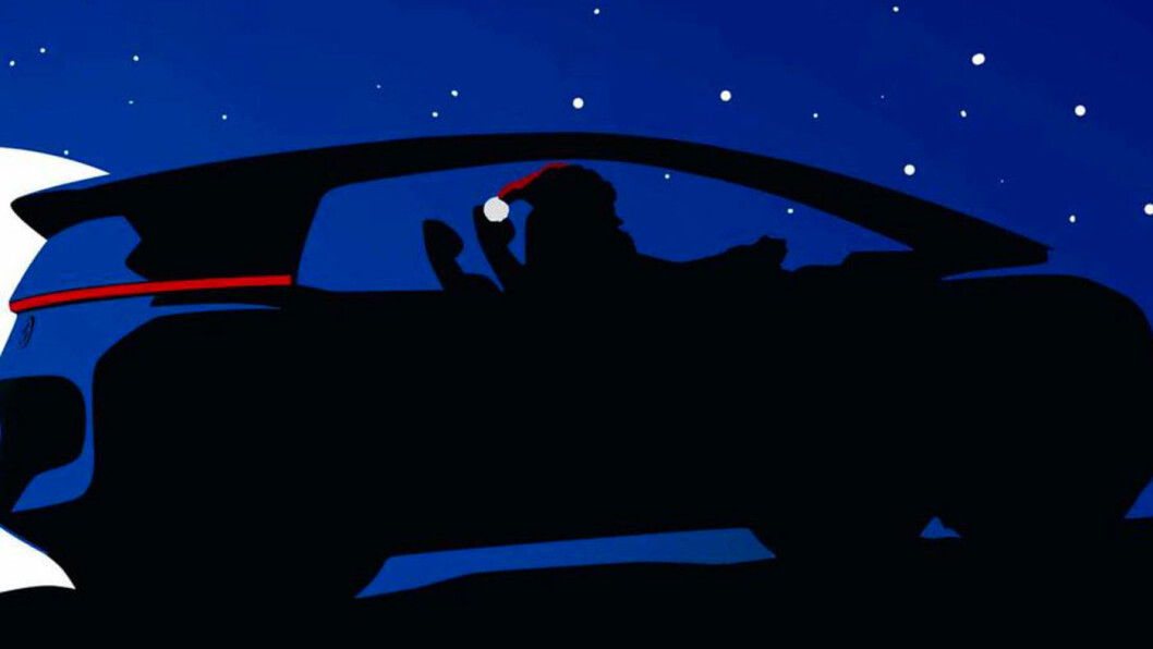 JULEKORT BIL: Den kommende elbilen ID.1 blir en god del kortere enn ID.3. Her vises silhuetten på et julekort VW sendte ut i desember. JULEKORT BIL: Den kommende elbilen ID.1 blir en god del kortere enn ID.3. Her vises silhuetten på et julekort VW sendte ut i desember.