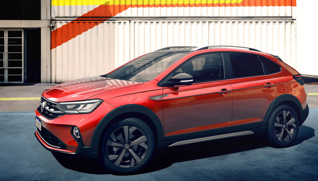 <span class=" font-weight-bold" data-lab-font_weight_desktop="font-weight-bold">SPORTY LOOK: </span>Taigo, alias Nivus, er en anelse coupé-inspirert, med integrert hekkspoiler på plass. <span class=" font-weight-bold" data-lab-font_weight_desktop="font-weight-bold">SPORTY LOOK: </span>Taigo, alias Nivus, er en anelse coupé-inspirert, med integrert hekkspoiler på plass.
