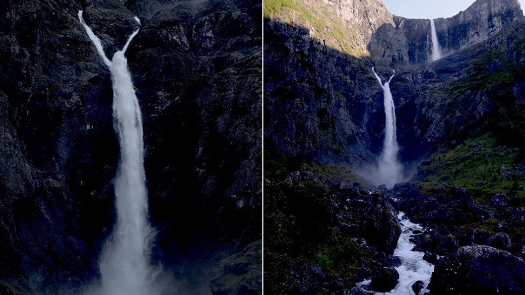 FRITT FALL: I denne storslagne naturen man liten. Det frie fossefallet i Mardalsfossen er 297 meter og den totale høyden er 655 meter. Foto: Vidar Moløkken / frittfallfoto.no FRITT FALL: I denne storslagne naturen man liten. Det frie fossefallet i Mardalsfossen er 297 meter og den totale høyden er 655 meter. Foto: Vidar Moløkken / frittfallfoto.no