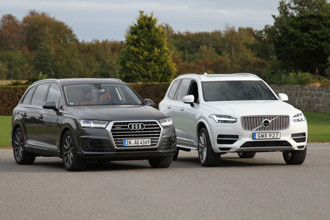 BEST AV DE BESTE: Audi Q7 hører naturlig hjemme i det attraktive premium-segmentet, mens Volvo tar et langt steg med nye XC90. Foto: Rune Korsvoll BEST AV DE BESTE: Audi Q7 hører naturlig hjemme i det attraktive premium-segmentet, mens Volvo tar et langt steg med nye XC90. Foto: Rune Korsvoll
