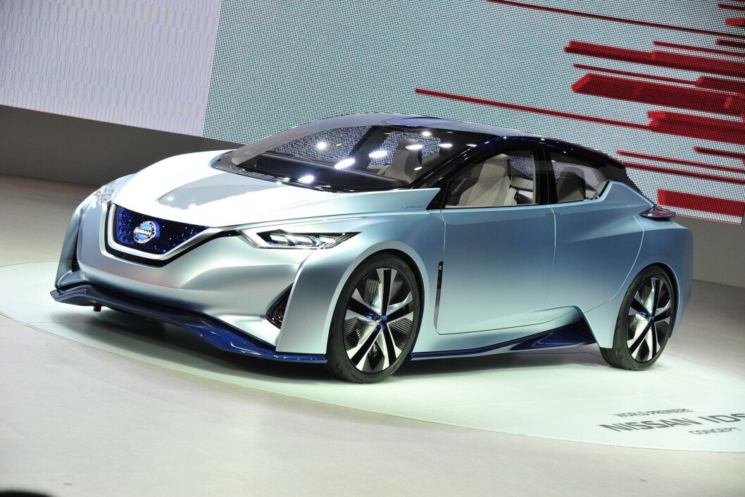 SUKSESS: Etterfølgeren til elbil-suksessen Nissan Leaf er klar i løpet av 2017. Den får klare trekk fra konseptbilen IDS. Foto: Rune Korsvoll SUKSESS: Etterfølgeren til elbil-suksessen Nissan Leaf er klar i løpet av 2017. Den får klare trekk fra konseptbilen IDS. Foto: Rune Korsvoll