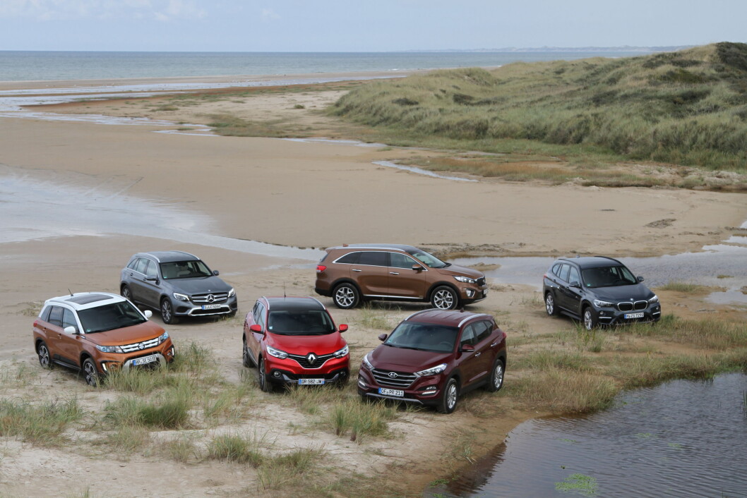 SUV-er FOR ALLE: Salget at SUV-er øker kraftig både i Norge og Europa. Her er seks som har potensial til å bli bestselgere i Norge. Foto: Rune Korsvoll SUV-er FOR ALLE: Salget at SUV-er øker kraftig både i Norge og Europa. Her er seks som har potensial til å bli bestselgere i Norge. Foto: Rune Korsvoll