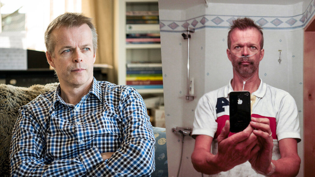 NÅ OG DA: Einar Morland har engasjert seg intenst i arbeidet for tunnelsikkerhet etter familiens dramatiske opplevelser i Gudvangatunnelen, til høyre tar han selfie på sykehuset samme dag som brannen skjedde. Foto: Jon Terje H Hansen/Einar Morland NÅ OG DA: Einar Morland har engasjert seg intenst i arbeidet for tunnelsikkerhet etter familiens dramatiske opplevelser i Gudvangatunnelen, til høyre tar han selfie på sykehuset samme dag som brannen skjedde. Foto: Jon Terje H Hansen/Einar Morland