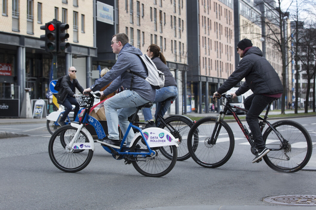 FLERE OG FLERE: Fra 2015 til 2016 økte antall syklister som passerte tellepunktene i Oslo med 18 prosent. Foto: Sverre Christian Jarild FLERE OG FLERE: Fra 2015 til 2016 økte antall syklister som passerte tellepunktene i Oslo med 18 prosent. Foto: Sverre Christian Jarild