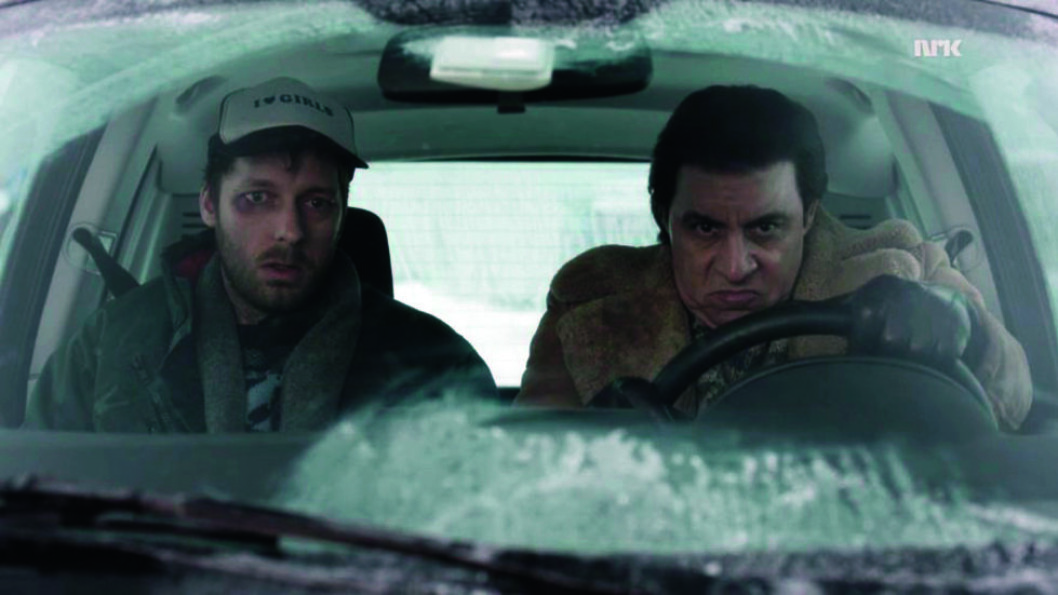 RADARPARET: Steven van Zandt som Frank «The Fixer» og Trond Fausa Aurvåg som Torgeir, i en frossen, norskbygd Think City i TV-serien Lilyhammer. Foto: TV-produsenten RADARPARET: Steven van Zandt som Frank «The Fixer» og Trond Fausa Aurvåg som Torgeir, i en frossen, norskbygd Think City i TV-serien Lilyhammer. Foto: TV-produsenten