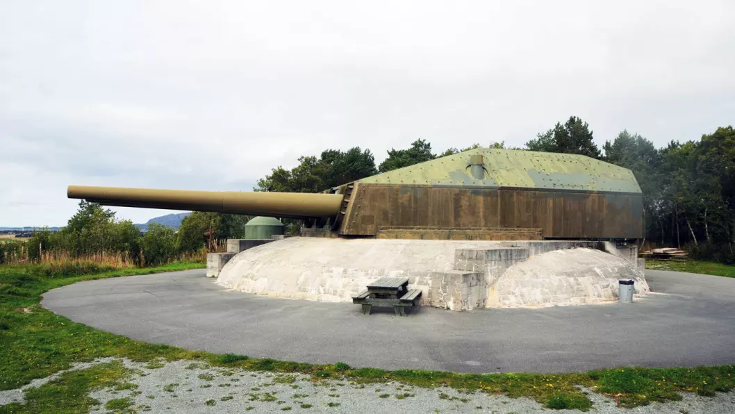 NÅR LANGT: Den største kanonen på Austrått fort har en rekkevidde på over 40 km.