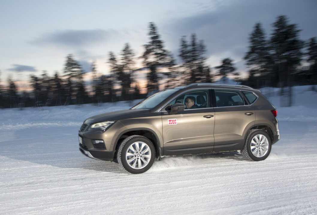 SPENNENDE BIL: Ateca er en av de nye modellene til Seat, og i år var den med i Motors store vinterbiltest. Foto: Rune Korsvoll SPENNENDE BIL: Ateca er en av de nye modellene til Seat, og i år var den med i Motors store vinterbiltest. Foto: Rune Korsvoll