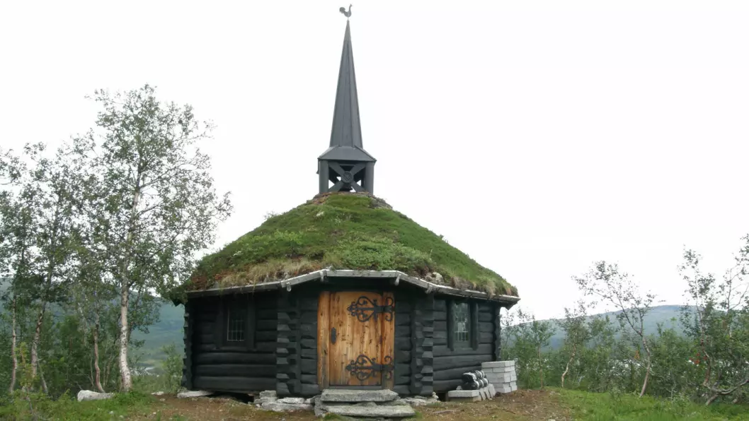 SJELDENHET: Kristi Krybbe Kirke på Namskogen.&nbsp;Foto: Privat