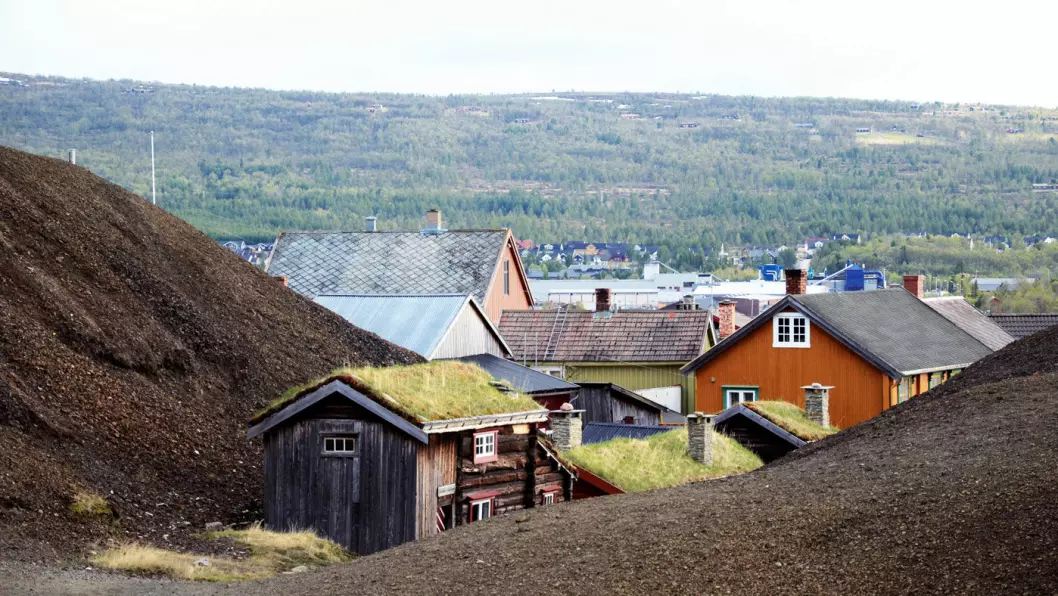 GAMLE HAUGER: Byen vokste frem ved kobberverkets hytte, her vokste også slagghaugene. Foto: Per Roger Lauritzen