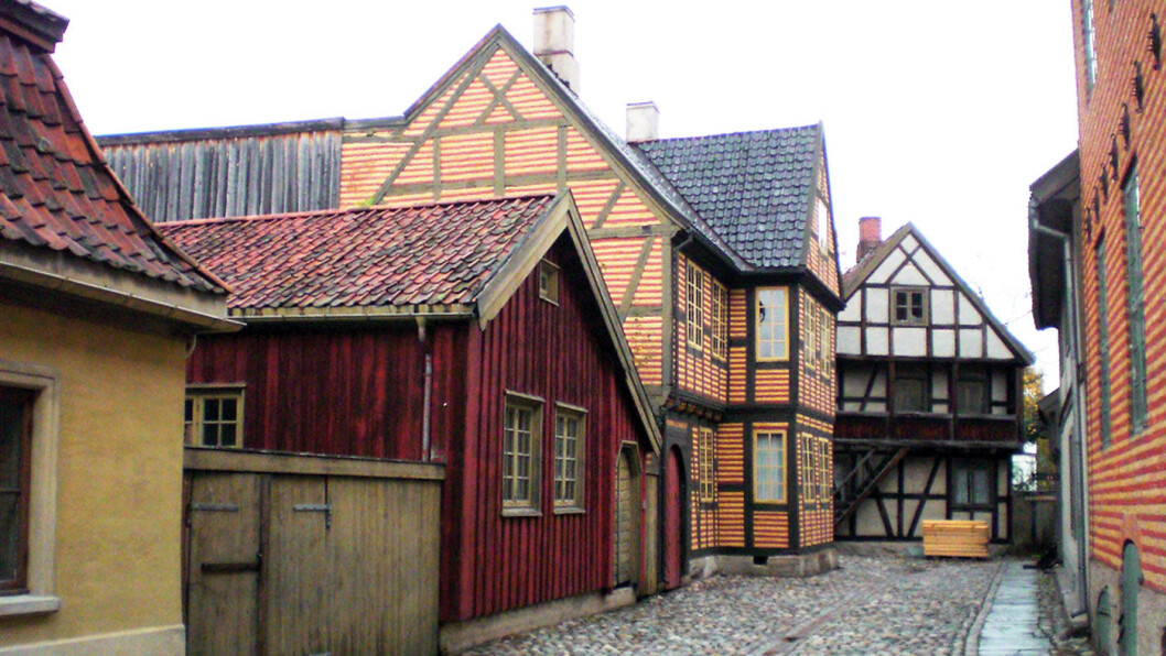 HISTORIEN: Gamlebyen er gjenskapt på Folkemuseet. Foto: Wikimedia. HISTORIEN: Gamlebyen er gjenskapt på Folkemuseet. Foto: Wikimedia.