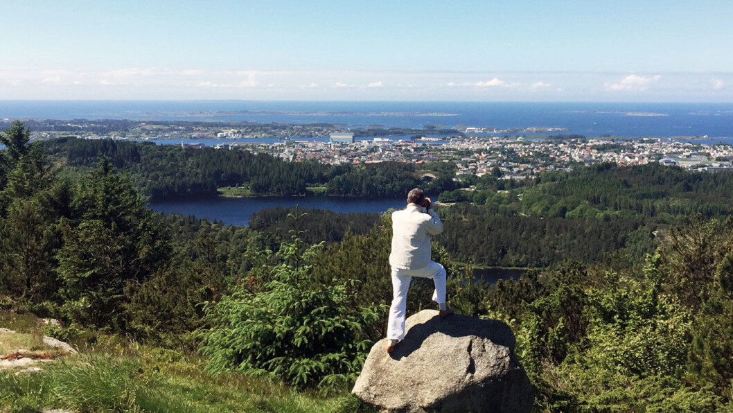 HISTORISK UTSYN: Fra Steinsfjellet ser du Haugesund, øyene og storhavet. Foto: Ingun S. Harloff HISTORISK UTSYN: Fra Steinsfjellet ser du Haugesund, øyene og storhavet. Foto: Ingun S. Harloff