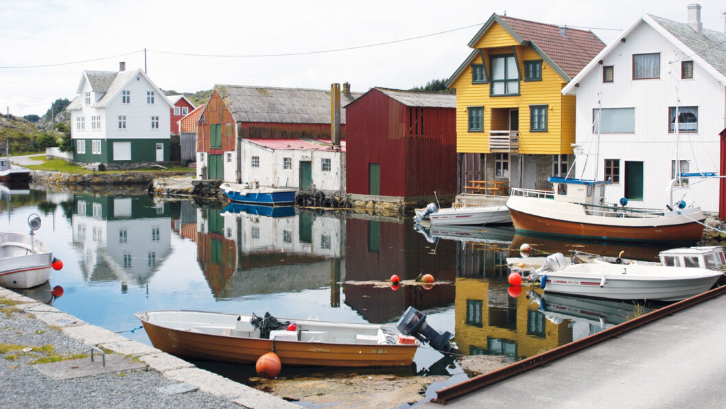 LANGT UTE: Utsira havn. Den nærmeste trygghet når været skiftet fra stille til storm. Foto: Per Roger Lauritzen LANGT UTE: Utsira havn. Den nærmeste trygghet når været skiftet fra stille til storm. Foto: Per Roger Lauritzen