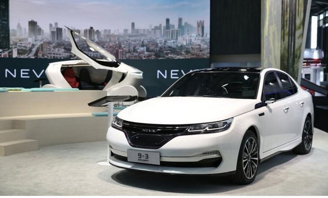 FRA SAAB TIL NEVS: Elektriske Nevs 9-3 kommer på veien neste sommer i Kina. Den kommer kanskje til Europa. Foto: Nevs FRA SAAB TIL NEVS: Elektriske Nevs 9-3 kommer på veien neste sommer i Kina. Den kommer kanskje til Europa. Foto: Nevs
