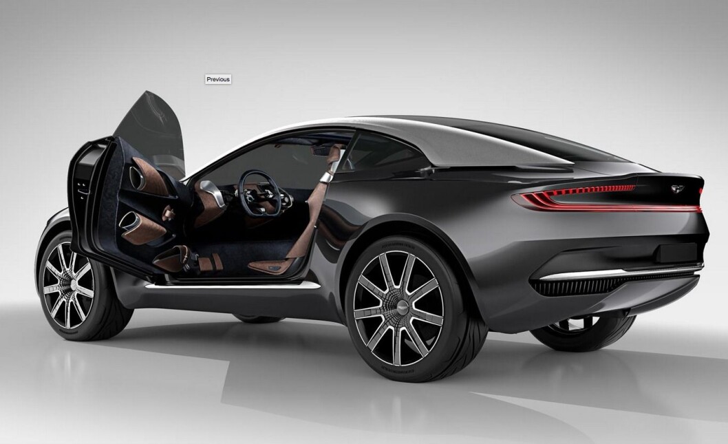 LADBAR: Aston Martins nye SUV kommer i 2019 og får ladbart hybriddrivverk. LADBAR: Aston Martins nye SUV kommer i 2019 og får ladbart hybriddrivverk.