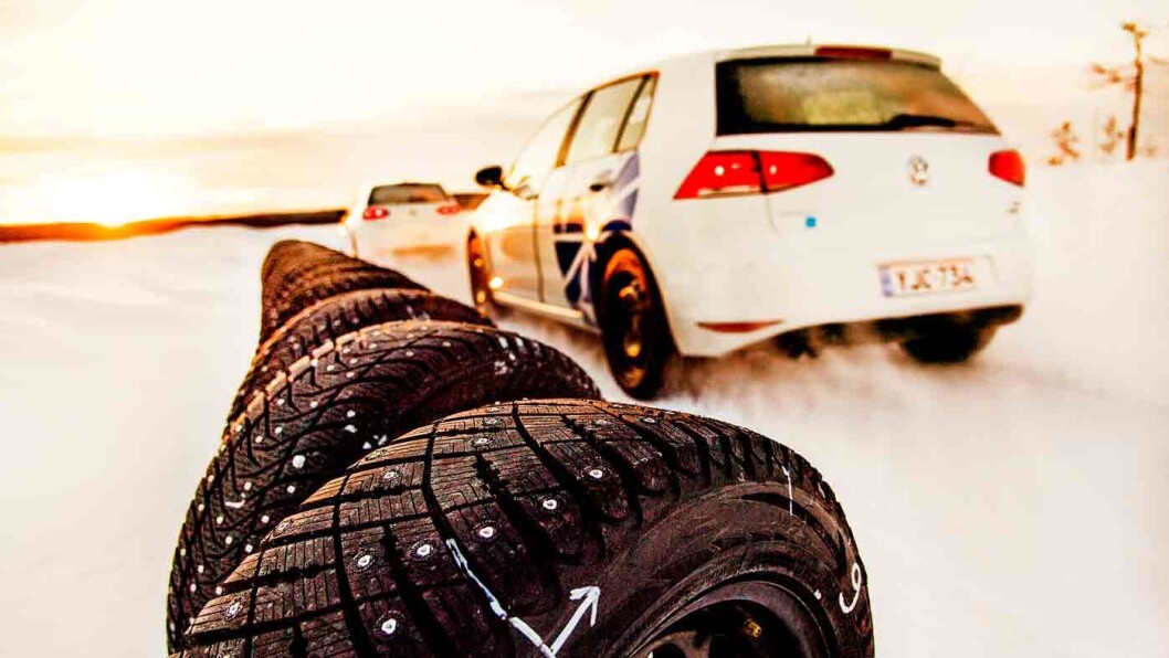 KOREANSK PÅ TOPP: Kumho har klart kortest bremselengde på våt asfalt. Foto: Lasse Allard KOREANSK PÅ TOPP: Kumho har klart kortest bremselengde på våt asfalt. Foto: Lasse Allard