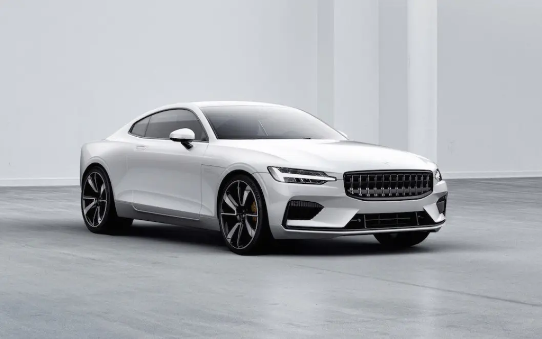 BARE ELEKTRISK: Polestar 1 er en ladbar hybridbil, men de neste bilene fra Polestar blir rene elektriske. Foto: Volvo BARE ELEKTRISK: Polestar 1 er en ladbar hybridbil, men de neste bilene fra Polestar blir rene elektriske. Foto: Volvo