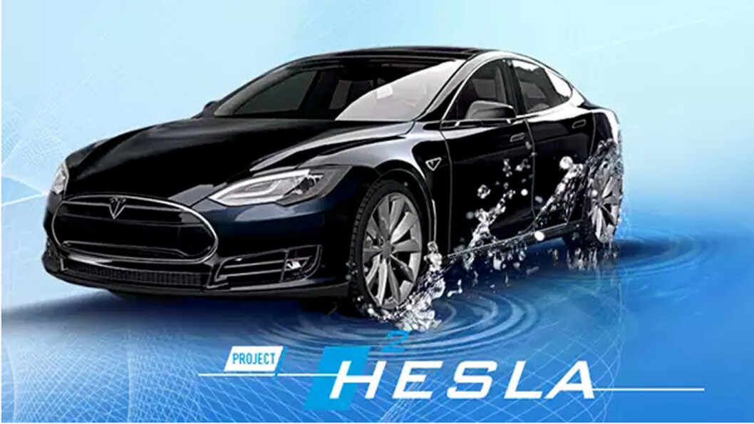 FRA TESLA TIL HESLA: Denne ombygde Tesla Model S går over 1000 km med innmontert hydrogentank og brenselcelle, hevder produsenten. FRA TESLA TIL HESLA: Denne ombygde Tesla Model S går over 1000 km med innmontert hydrogentank og brenselcelle, hevder produsenten.