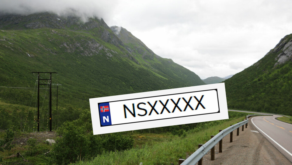 BRUKES IKKE: Et bilskilt som begynner på «NS» anses for å være støtende, og er noe vi stadig slipper å se på norske biler.