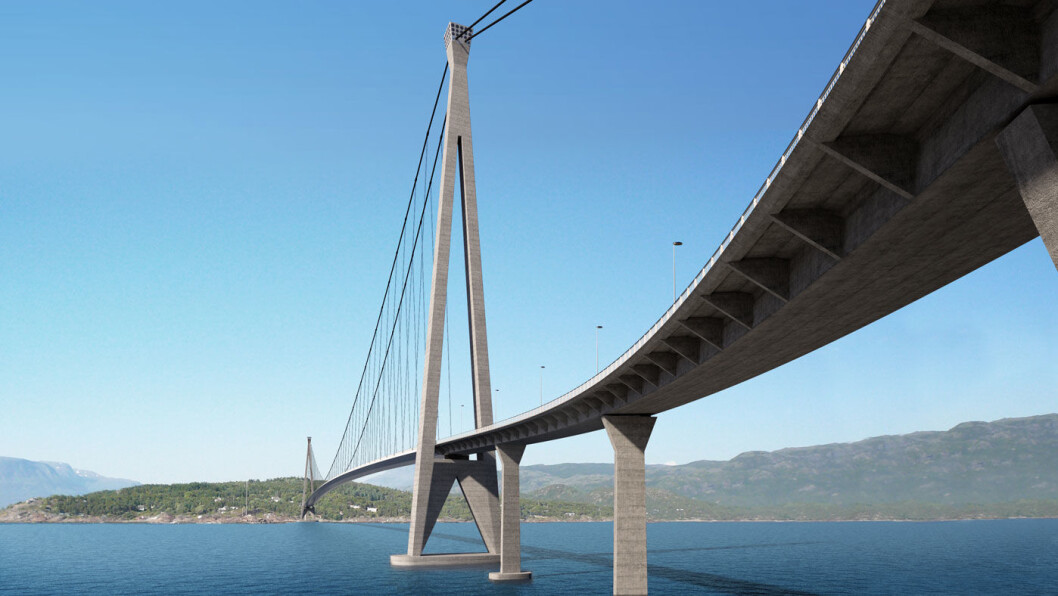 ÅPNES TIL SOMMEREN: Hålogalandsbrua blir Norges nest lengste hengebru. Foto: Statens Vegvesen ÅPNES TIL SOMMEREN: Hålogalandsbrua blir Norges nest lengste hengebru. Foto: Statens Vegvesen