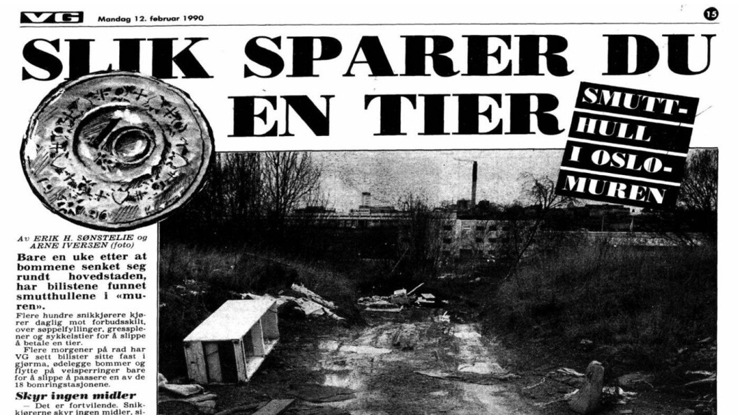 28 ÅR SIDEN: Allerede i 1990 omtalte VG snikingen for første gang. Faksimile: VG 28 ÅR SIDEN: Allerede i 1990 omtalte VG snikingen for første gang. Faksimile: VG