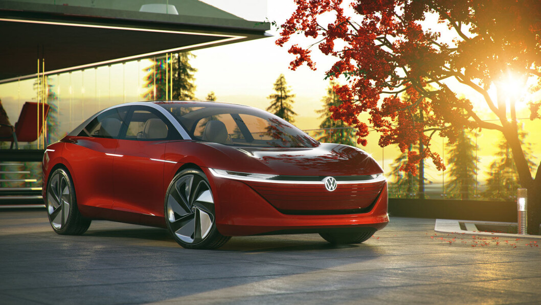 FUTURISTISK: Selvkjørende framtid, slik VW ser det for seg, representert ved konseptbilen I.D.VIZZION som tyskerne viste fram på Genève-utstillingen. FUTURISTISK: Selvkjørende framtid, slik VW ser det for seg, representert ved konseptbilen I.D.VIZZION som tyskerne viste fram på Genève-utstillingen.