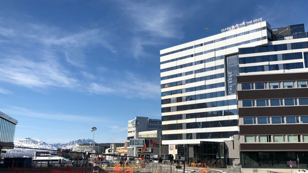HOTELL PÅ TOPP: The Edge er perfekt beliggende ved kaia i Tromsø. HOTELL PÅ TOPP: The Edge er perfekt beliggende ved kaia i Tromsø.