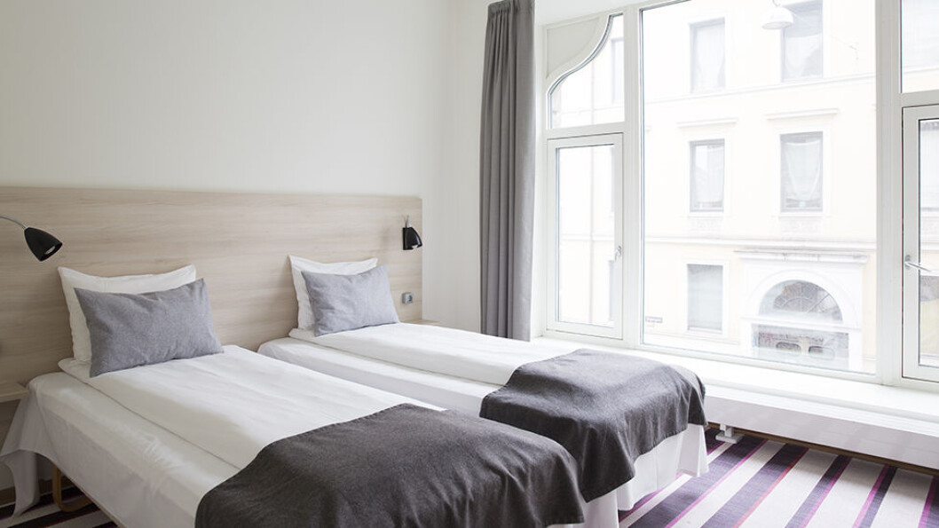 Dobbeltrom på Citybox hotell. Dobbeltrom på Citybox hotell.