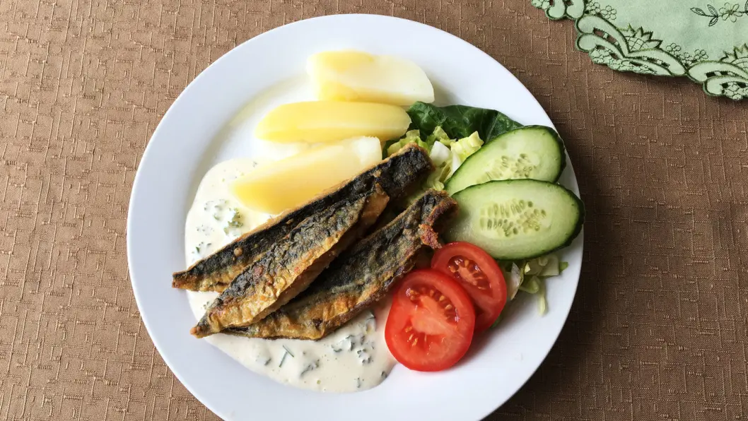 SOMMERMAT: Fersk, nystekt makrell og jordbær til dessert. SOMMERMAT: Fersk, nystekt makrell og jordbær til dessert.