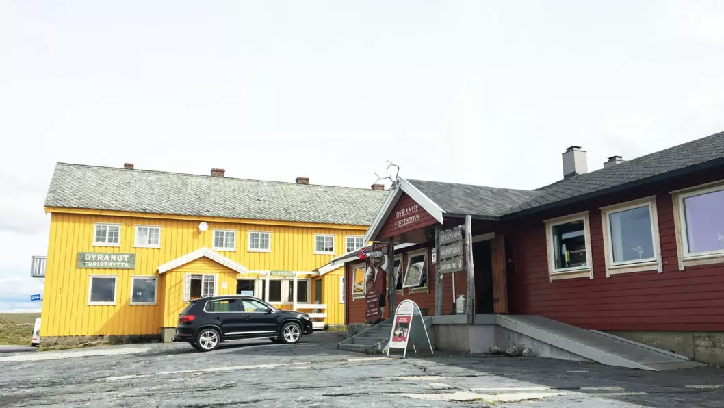 VED VEIENS HØYESTE PUNKT: Dyranut Fjellstova ligger ved RV7 på Hardangervidda.