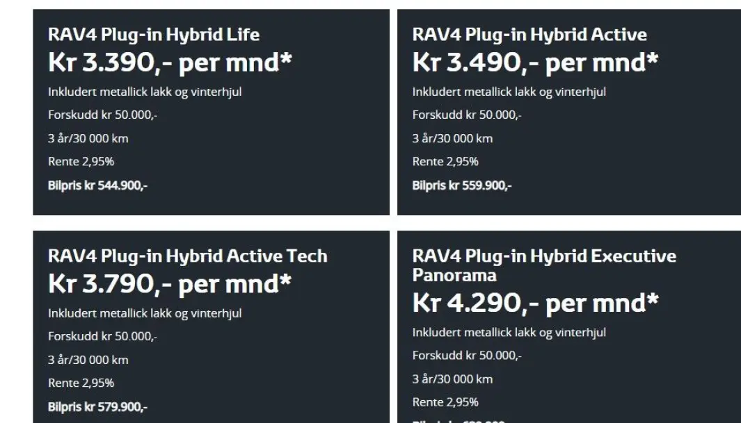 <b>10.000 KILOMETER:</b> Toyota Sulland markedsfører kjørelengde på bare 10.000 kilometer i året - eller 30.000 for tre år - på nye RAV4. <b>10.000 KILOMETER:</b> Toyota Sulland markedsfører kjørelengde på bare 10.000 kilometer i året - eller 30.000 for tre år - på nye RAV4.