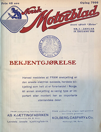 <b>1932:</b> Kjetting er bra, i følge en bekjentgjørelse. <b>1932:</b> Kjetting er bra, i følge en bekjentgjørelse.