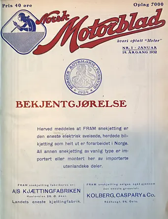 <b>1932:</b> Kjetting er bra, i følge en bekjentgjørelse. <b>1932:</b> Kjetting er bra, i følge en bekjentgjørelse.