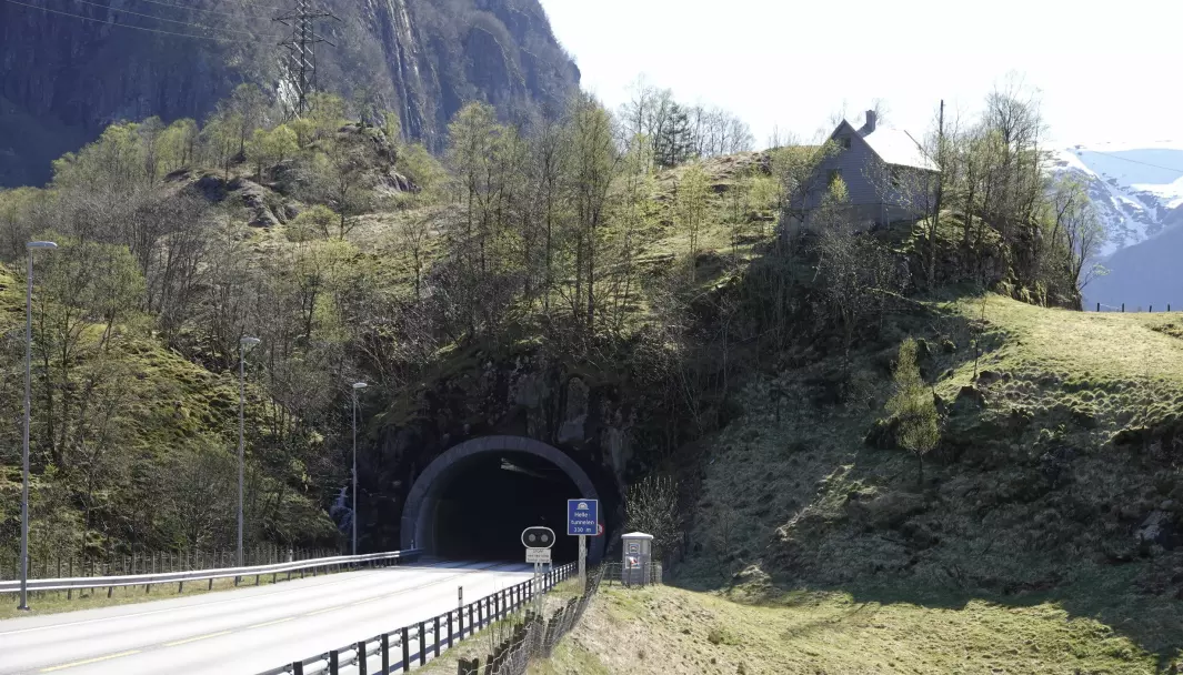 SELVESTE EUROPAVEIEN: Helletunnelen nær Stanghelle på strekningen Bergen-Voss.