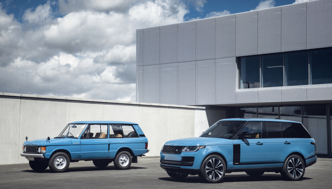 <b>GAMMEL OG NY:</b> Range Rover av 1970-årgang og dagens modell, kalt «fifty» i anledning 50-årsjubileet. <b>GAMMEL OG NY:</b> Range Rover av 1970-årgang og dagens modell, kalt «fifty» i anledning 50-årsjubileet.