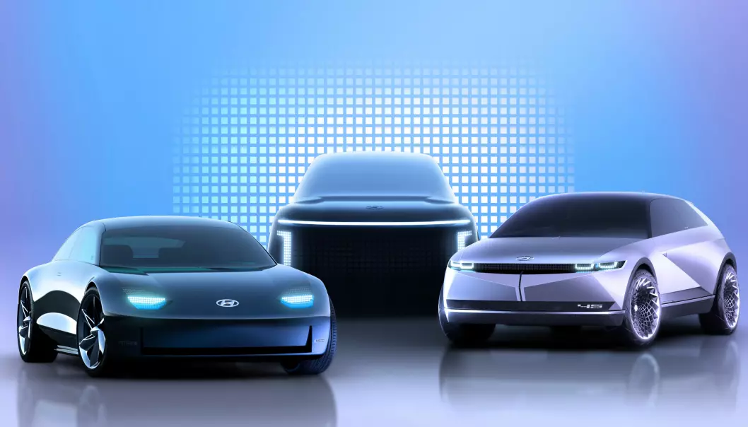 SATSER: Disse tre elbilmodellene under navnet Ioniq kommer i løpet av 2021-2024.