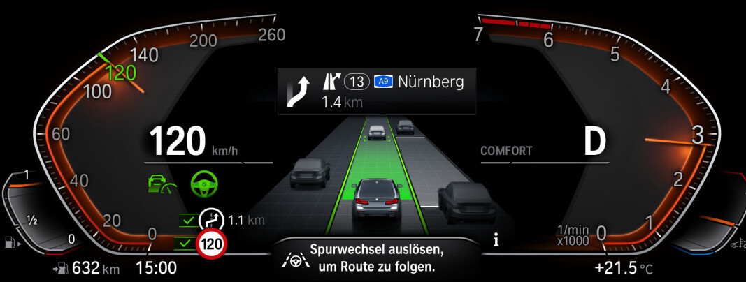 <b>KAN BLI LITT MYE:</b> Vi finner ikke grafikken i instrumentpanelet hos BMW optimal. <b>KAN BLI LITT MYE:</b> Vi finner ikke grafikken i instrumentpanelet hos BMW optimal.