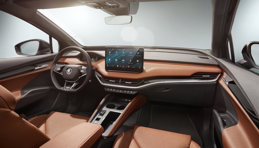 <b>SKODA:</b> Skjermen i nye Enyaq. <b>SKODA:</b> Skjermen i nye Enyaq.