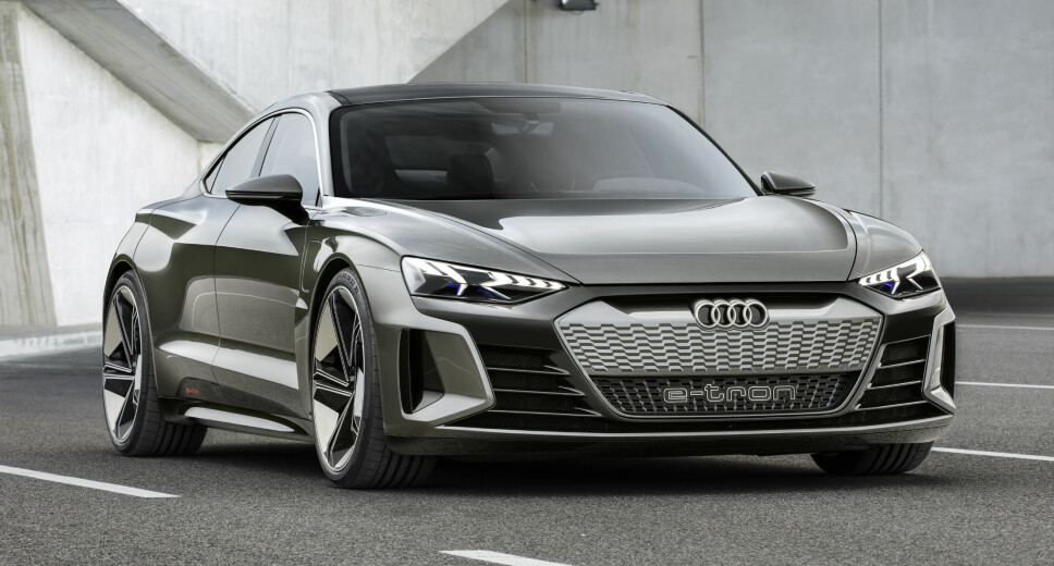 ELEKTRISK PRESTISJE: Audi e-tron GT lanseres tidlig neste år. Den blir ganske lik denne konseptbilen.