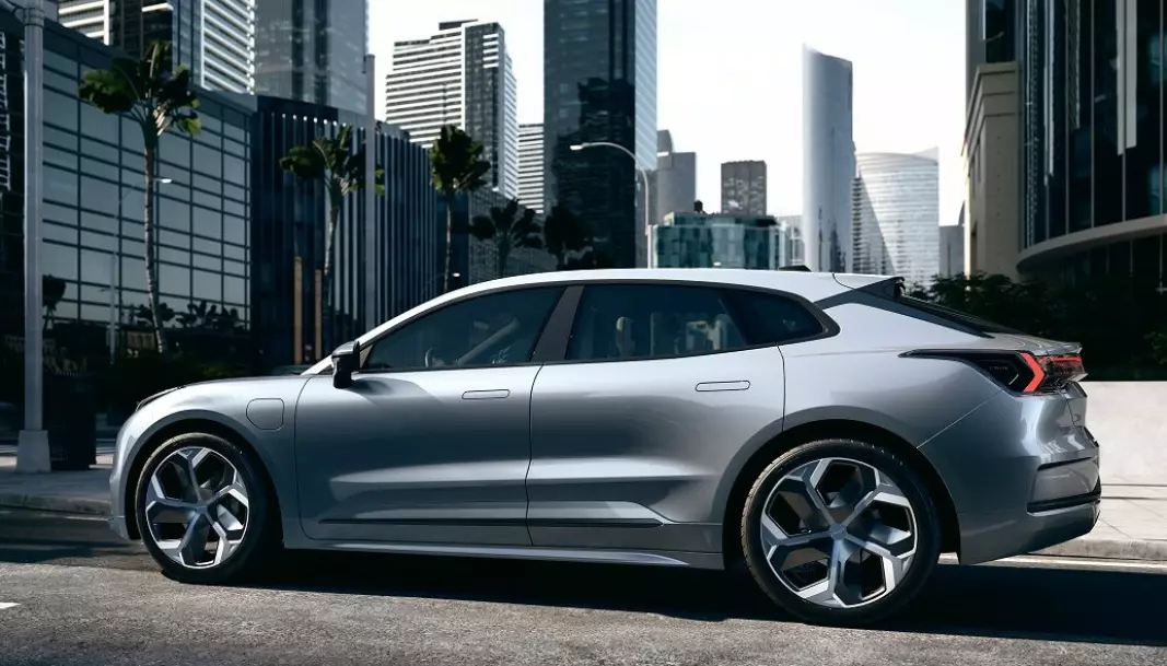 <b>BLANDING: </b>Hva skal man si om dette designet? Litt Tesla, som går over i Polestar og blir litt Jaguar I-Pace?