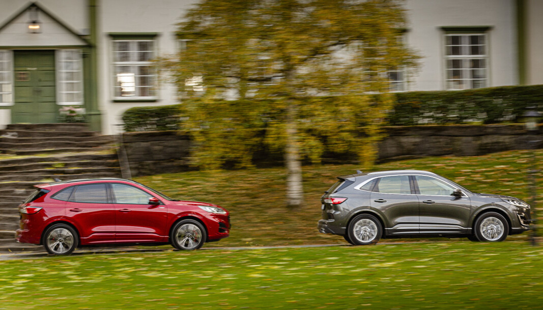 FINE I FARTA: Kuga har vært Fords bestselger i 2020, her i den ladbare utgaven. FINE I FARTA: Kuga har vært Fords bestselger i 2020, her i den ladbare utgaven.