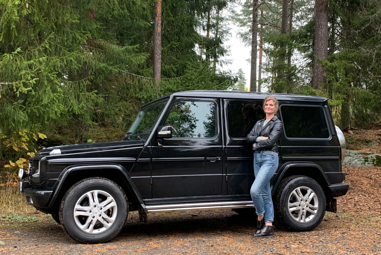 <b>SKOGENS RO: </b>Astri Sjuls legger ikke skjul på at hun kjører noe annet enn barnefamilier flest. Hennes 230GE gjør jobben både som familietaxi og terrengbil. <b>SKOGENS RO: </b>Astri Sjuls legger ikke skjul på at hun kjører noe annet enn barnefamilier flest. Hennes 230GE gjør jobben både som familietaxi og terrengbil.