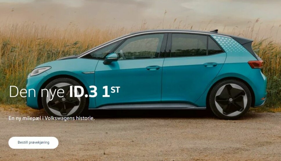 KAMPANJE: Førsteutgaven til ID.3 markedsføres fortsatt tungt hos Volkswagen.