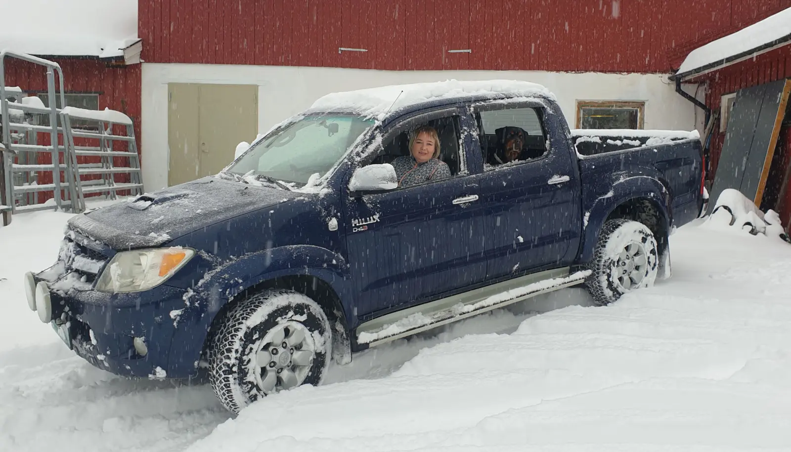 <strong>PÅ TUNET:</strong> Inger Torild Veseth med Litago, bilen, altså, på gården Øvre Valien en mils kjøring fra Gjøvik. <strong>PÅ TUNET:</strong> Inger Torild Veseth med Litago, bilen, altså, på gården Øvre Valien en mils kjøring fra Gjøvik.