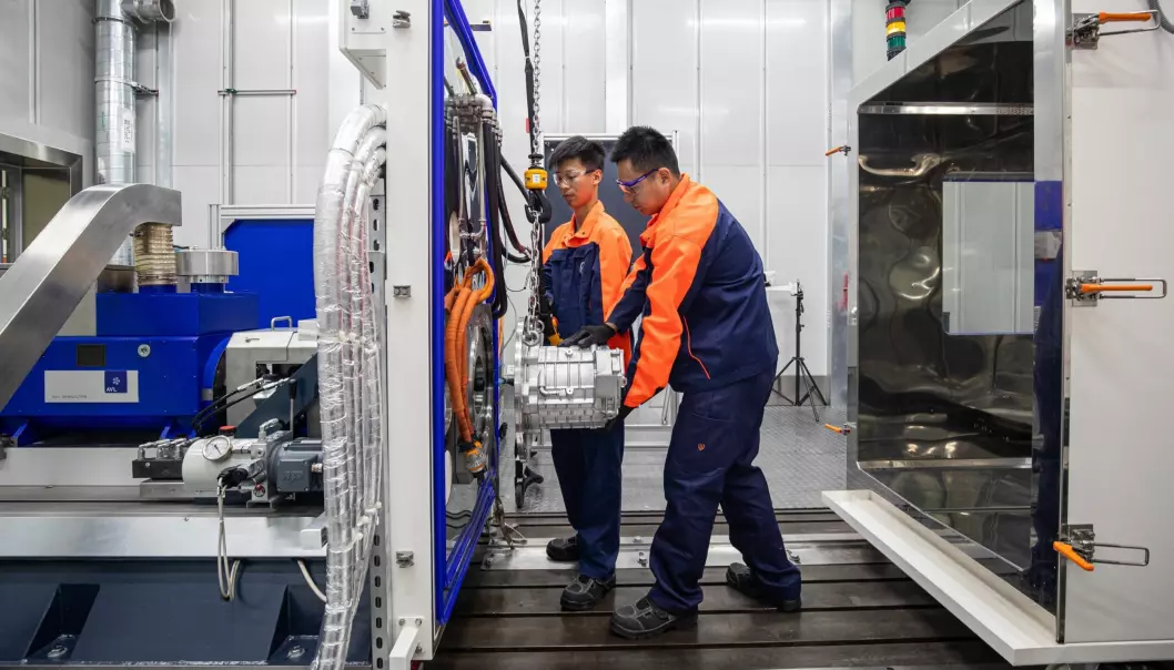 LØFTERIKT: Arbeidet på Volvos nye laboratorium i Shanghai er allerede i gang.