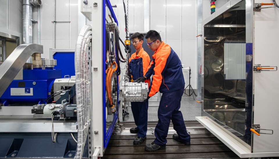 LØFTERIKT: Arbeidet på Volvos nye laboratorium i Shanghai er allerede i gang.