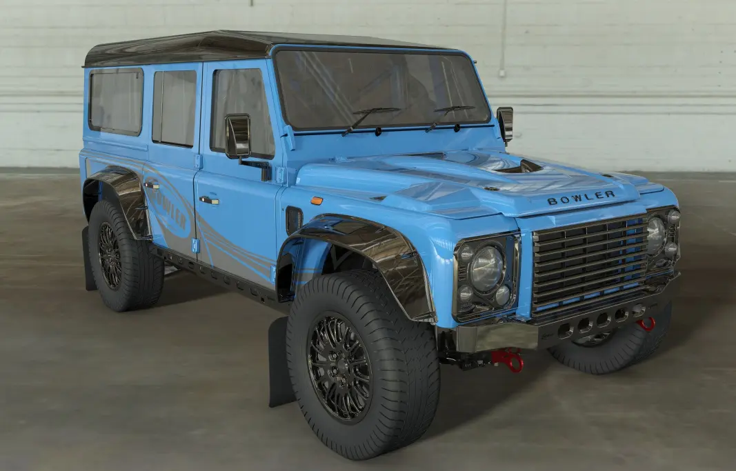 MUSKULØST COMEBACK: Land Rover har latt underbruket Bowler lage denne helt nye Defender-utgaven som har 575 hester. MUSKULØST COMEBACK: Land Rover har latt underbruket Bowler lage denne helt nye Defender-utgaven som har 575 hester.