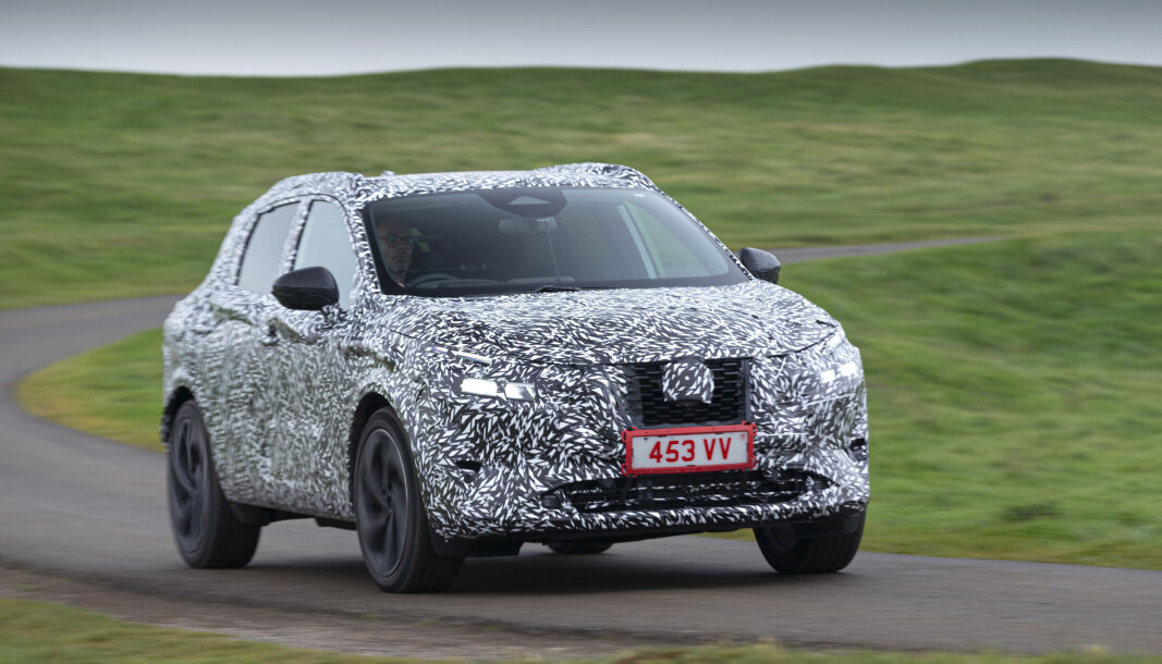 KOMMER: Nye Nissan Qashqai er foreløpig bare i maskert versjon. KOMMER: Nye Nissan Qashqai er foreløpig bare i maskert versjon.