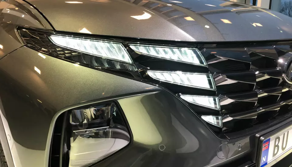 SPEKTAKULÆRT: LED-lys-teknologien gjør det enklere å lage spesielle lysdesign. Men dette, fra Hyundai, er det foreløpig få som kan matche.